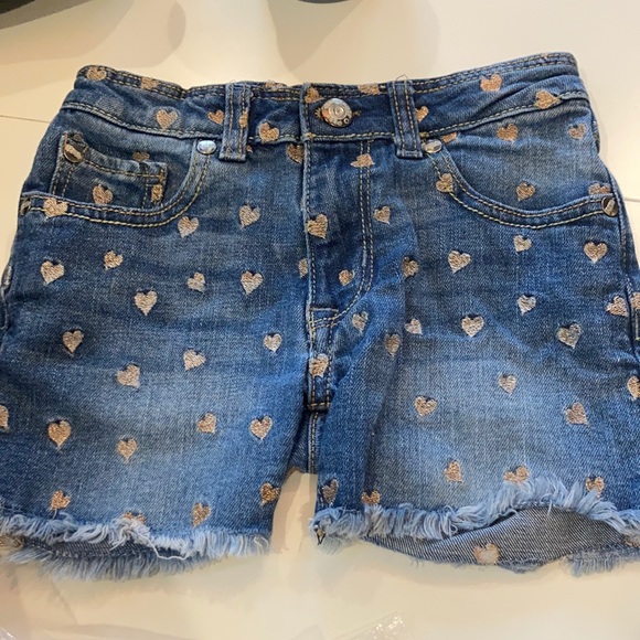 Peek Girls Heart Jean Shorts Size 6/7